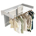 Folding Telescopic Wall-Mounted Towel & Clothes Rack — PVC, Extendable (White/Silver)