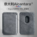 Real Italian Alcantara MagSafe Wallet Case for iPhone 12–16 (Built-in Card Holder)