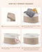 Large Cotton Rope Storage Basket – Foldable Laundry & Blanket Bin (55×38×30cm)