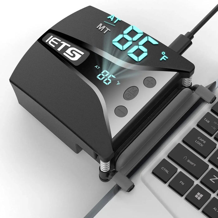 Laptop Fan Cooler – USB Vacuum Heatsink, 13 Speeds with Temperature Display