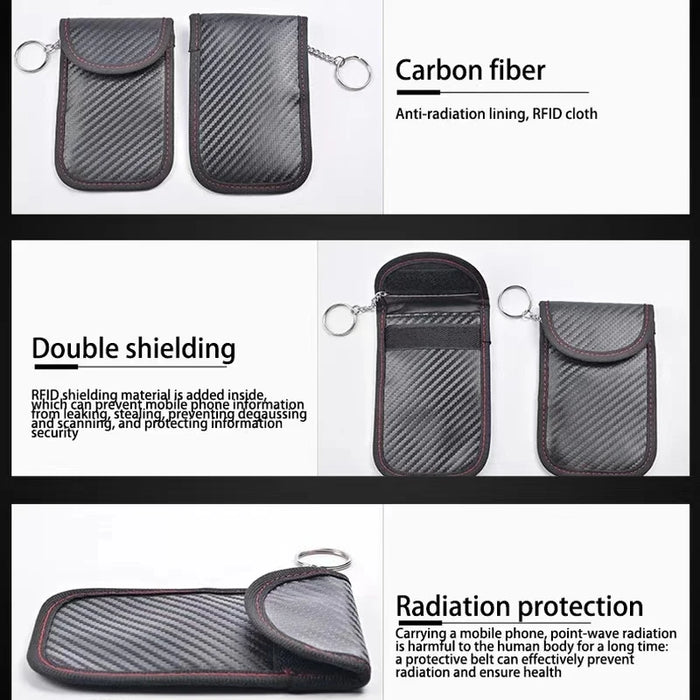 Key Signal Shielding Pouch — Faraday Case for Keyless Car Fobs