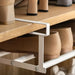 Telescopic Under-Shelf Shoe Rack — Space-Saving Double-Tier Organiser (White)