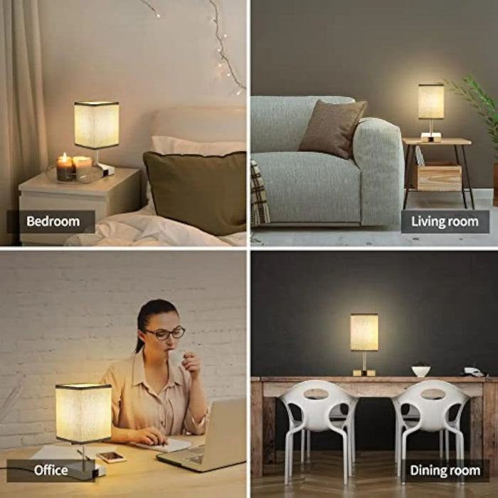 LED asztali lámpa Bedside Lamps-től - érintésérzékeny, fényerőszabályzós asztali lámpa USB és Type C porttal, gyorstöltéssel, szemvédelemmel - ideális olvasólámpa diákoknak és hosszú órákat olvasóknak