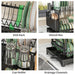 Stainless Steel 2-Tier Dish Rack — Hygienic Residue-Free Drying, Compact Kitchen Organiser