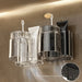2 Sets Wall-Mounted Toothbrush Holders with Mouthwash Cups — Plastic Bathroom Storage