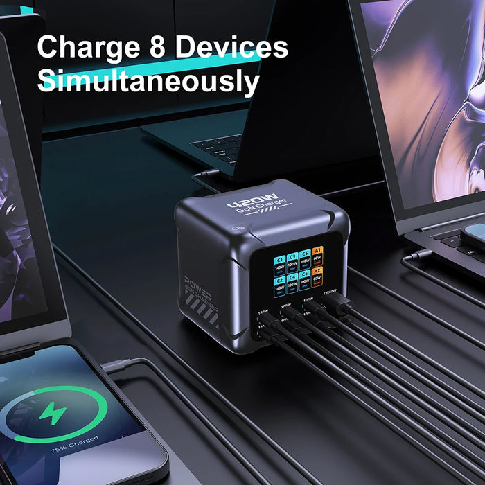 420W GaN PD3.1 PPS Fast Charging Station with Digital Display — up to 140W USB‑C