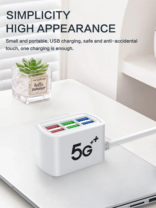 6-in-1 Fast USB Charging Station with 1m Cord (30W)