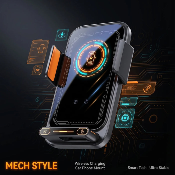 15W Car Phone Charger & Holder — Auto‑Sensing Vent Mount with One‑Touch Release