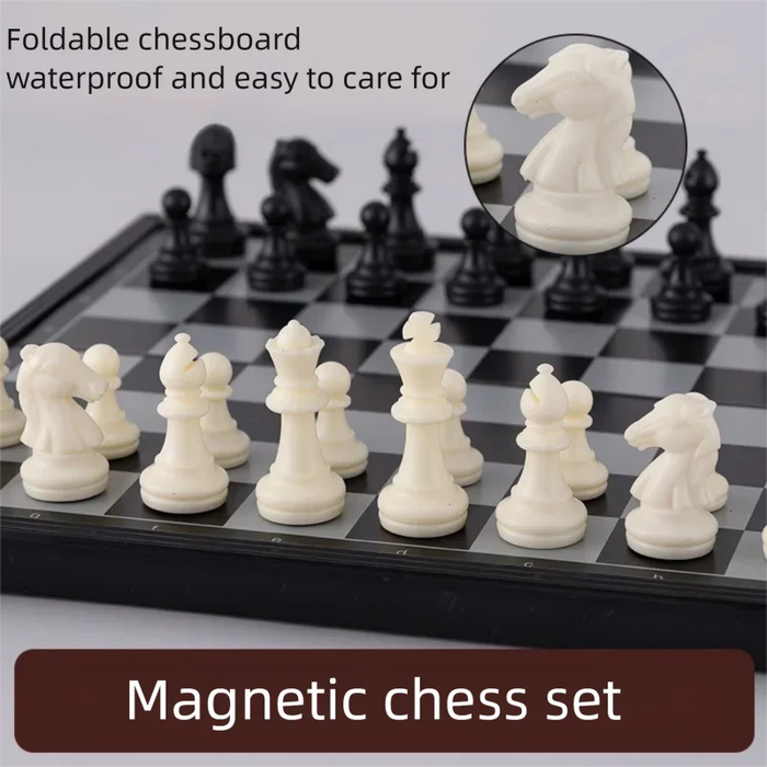 24cm Foldable Magnetic Chess Set — Tabletop Game (QLYX02)