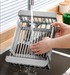 Adjustable Stainless Steel Extension Sink Rack — Foldable Dish & Fruit Drainer