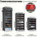 Multi-Tier Shoe Cabinet with Dust-Proof Rolling Shutter — 6/8/10 Tiers, Space-Saving