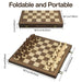 39.3cm / 15.47in Magnetic Wooden Folding Chess Set with 2 Extra Queens – Travel & Tournament