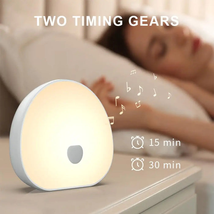 Rechargeable LED White Noise Sleep Lamp — Touch Night Light & 10 Soothing Sounds (Type-C)