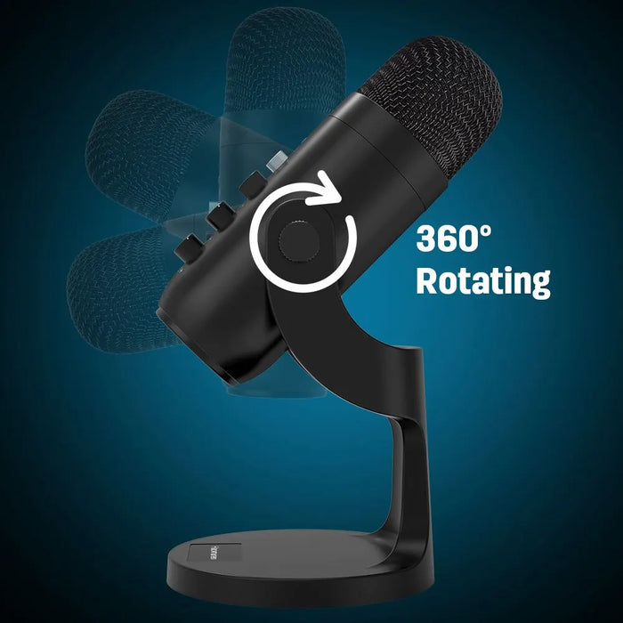 USB Condenser Microphone for PC & Mac — Gaming, Streaming and Podcasting with Headphone Monitor