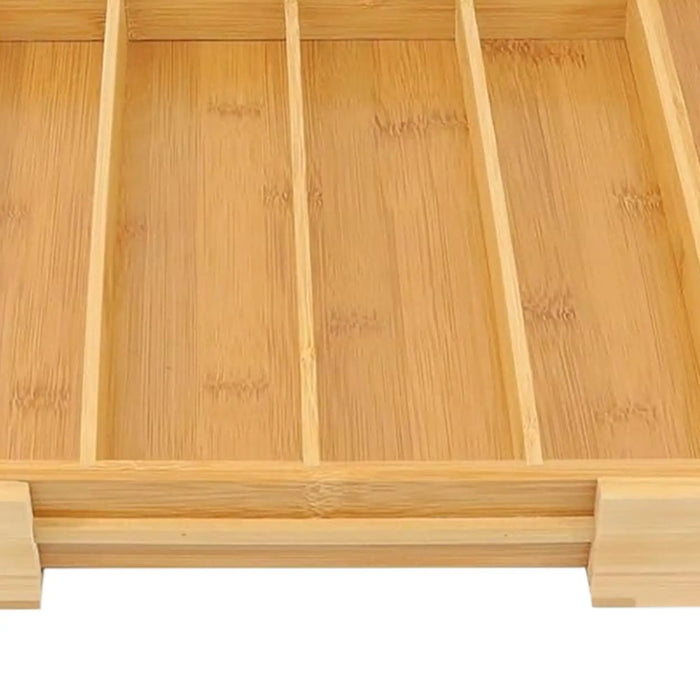 Adjustable Wooden Cutlery Tray Drawer Organiser — Expandable Divider