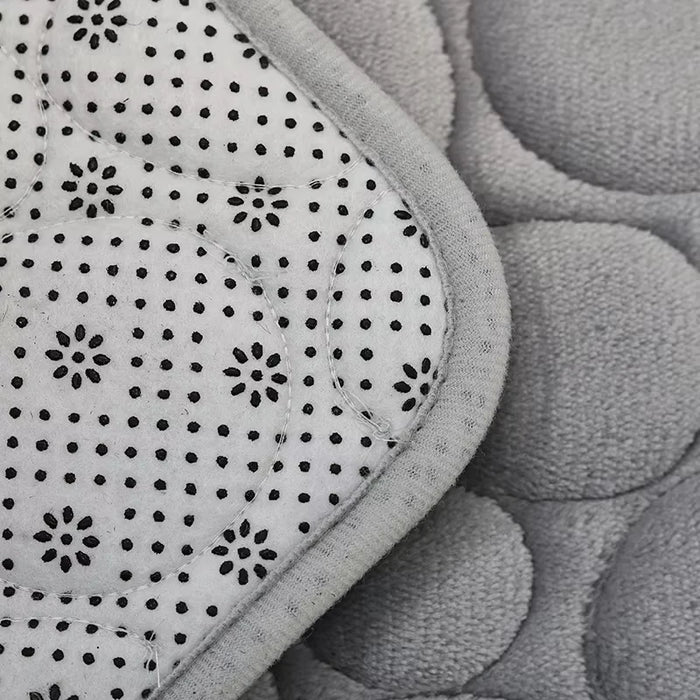 3-piece Microfibre Bath Mat Set — Absorbent, Non-slip, Stone Pattern