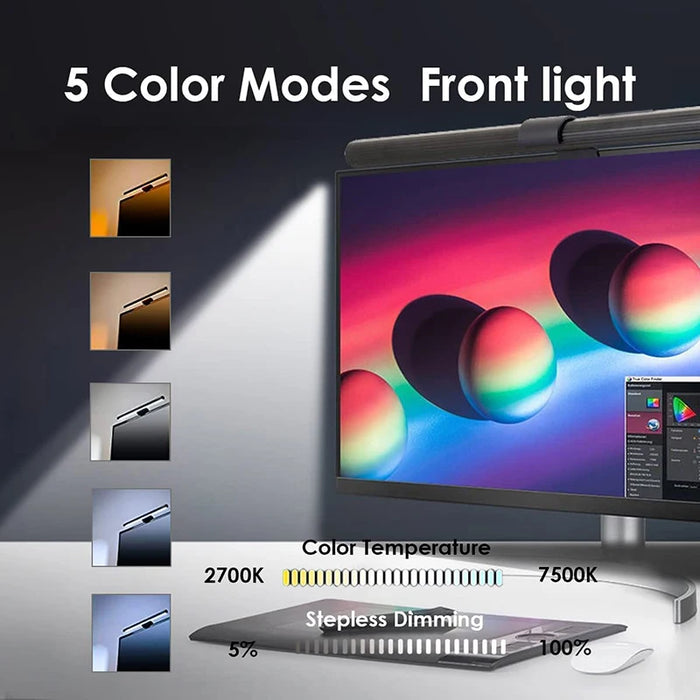 LED Monitor Light Bar — Eye-Care Stepless Dimming for Work & Gaming