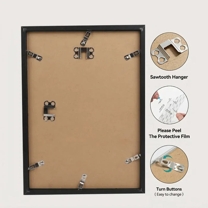 Classic Wood Photo Frame — 21 × 30 cm & 30 × 40 cm, Black or White
