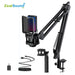 RGB USB Condenser Microphone with Articulated Boom Arm & Tripod for Streaming