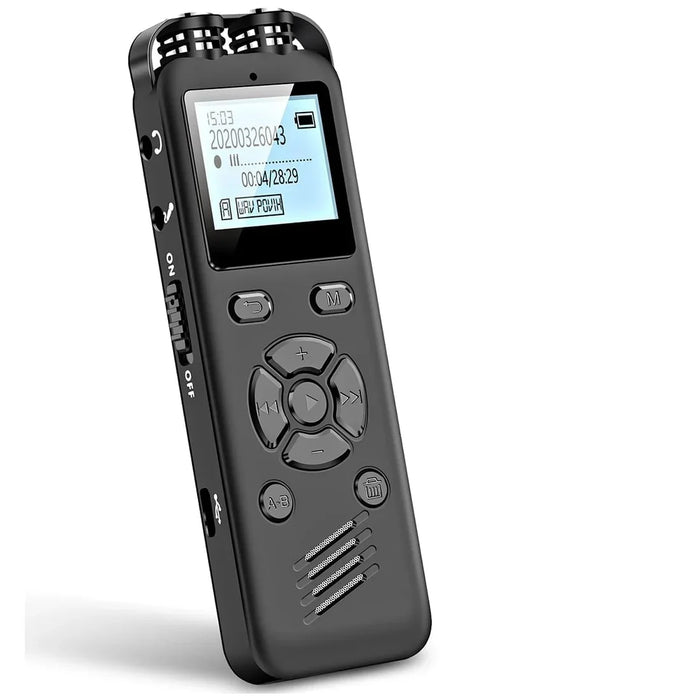 Digital Voice Recorder T69 — 64GB option, WAV recording, voice‑activated
