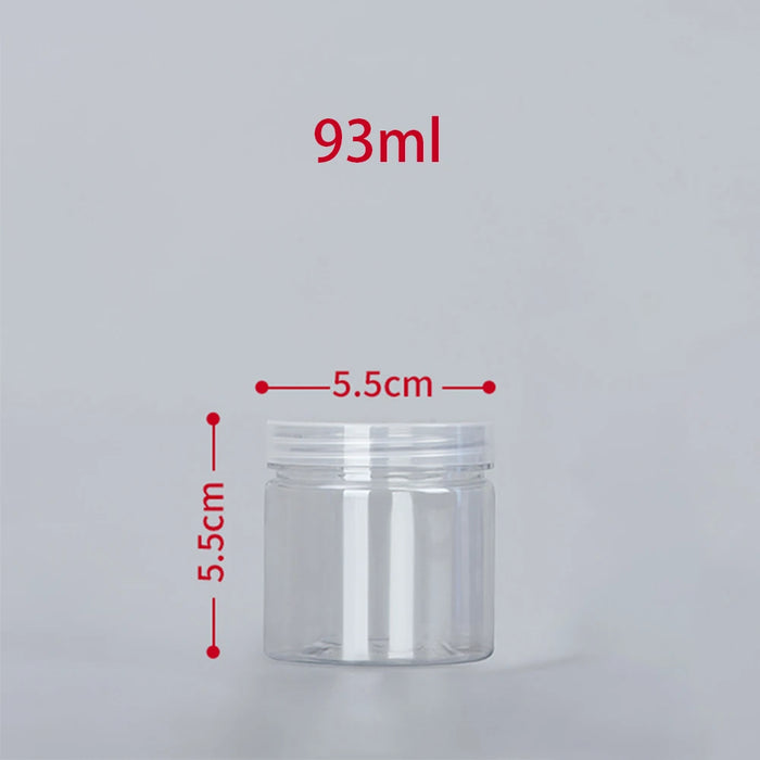 30 Clear Food-Grade PET Storage Jars with Lids – Assorted Sizes
