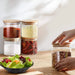 10pc Glass Storage Jar Set with Bamboo Lids — 5×350ml & 5×250ml
