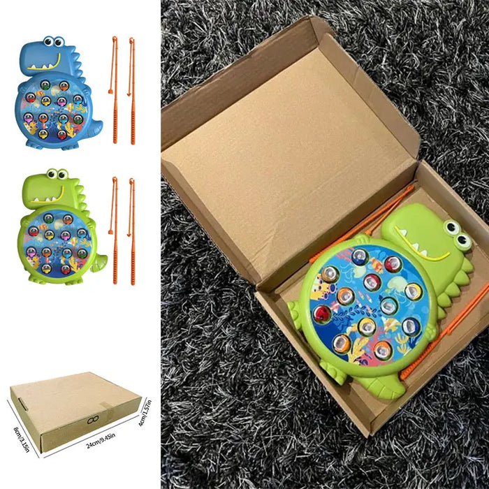 Dinosaur Magnetic Fishing Game — Montessori Rod Toy for 3–6 Years