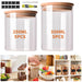 10-piece Glass Storage Jar Set — 5×250ml & 5×350ml with Airtight Bamboo Lids, Labels & Spoon