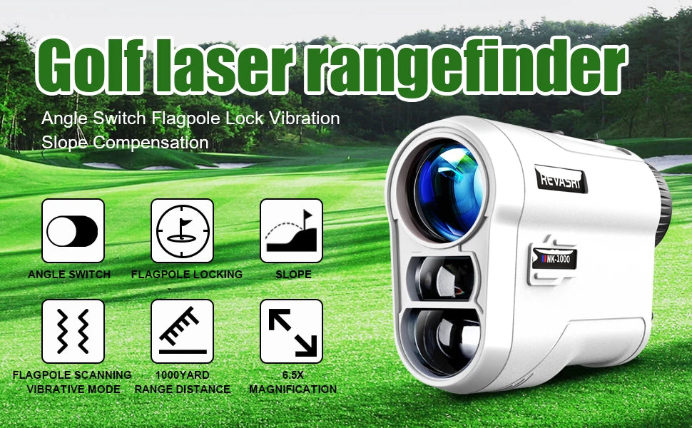 Golf Laser Rangefinder — 600 yd / 1000 yd Options, 6x, Slope Switch & Flag Lock
