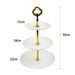 3-Tier ABS Cake Stand — Fruit & Dessert Display (Black or White)