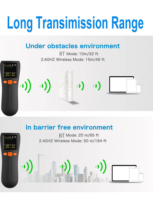 KR-A9 Mini Bluetooth 2D Barcode Scanner — Pocket QR & PDF417 Reader