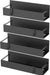 Magnetic Fridge Side Shelf Organiser for Spices — Black (2 pack)