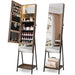 LED Jewellery Cabinet — Freestanding Lockable Armoire with Full-length Mirror & Large Storage