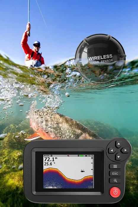Portable Smart Fish Finder & Depth Sounder — Wireless 125 kHz Sonar