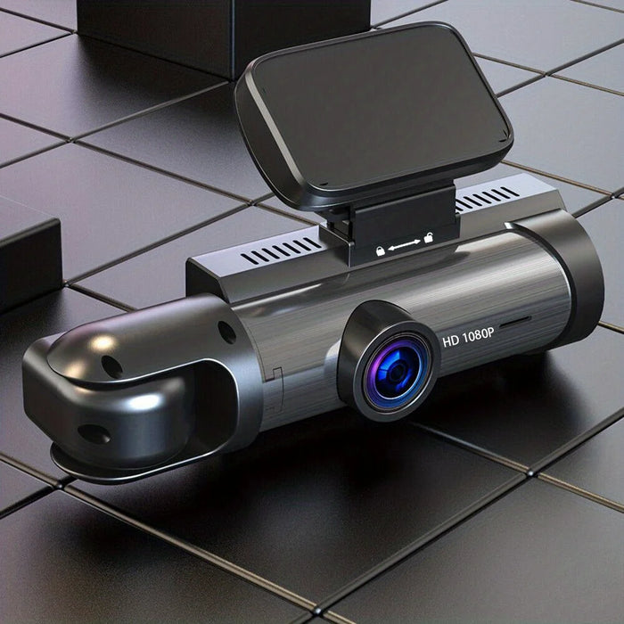 Dual-Lens Car DVR Dash Cam 1080P FHD — Front and Interior Recorder