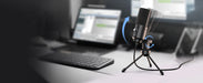 USB Condenser Microphone K669B — Metal Body, Cardioid, Gain Knob, USB Plug-and-Play