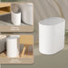 Slim Press-Top Bin with Lid and Wheels — Small Kitchen & Bathroom Waste Basket