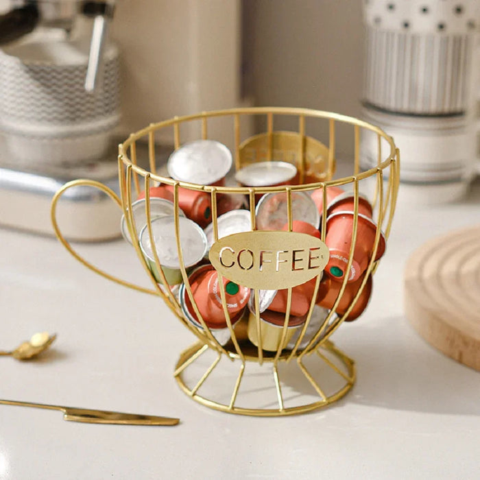 Metal Shelf for Coffee Capsules, Snacks and Sweets — Countertop Storage
