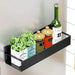 Magnetic Fridge Side Shelf Organiser for Spices — Black (2 pack)