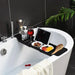 Extendable Bathtub Shelf – Retractable Bath Tray & Towel Holder (Black or White)