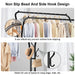 Double-Rail Standing Clothes Rack with Shoe Shelf – Metal Rail for Bedroom & Living Room