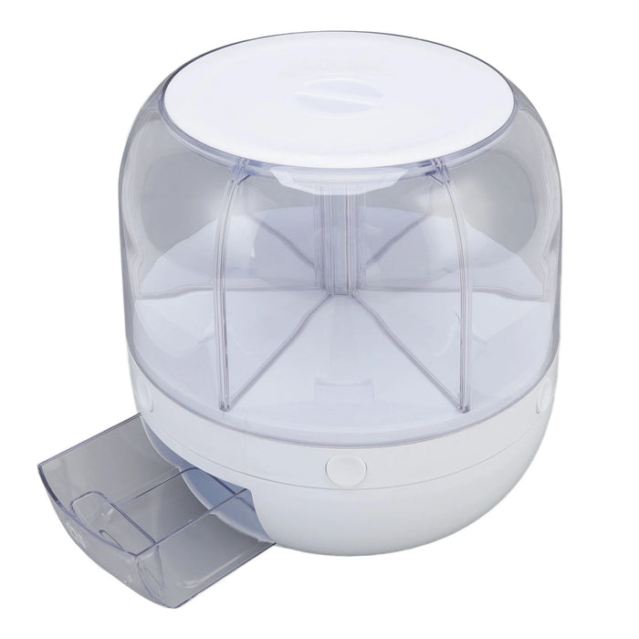 6-Compartment Rotating Grain Dispenser — Sealed, Insect-Proof Kitchen Storage