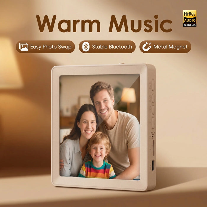 4-inch Digital Photo Frame with Bluetooth Speaker, TF Playback & Voice Recording