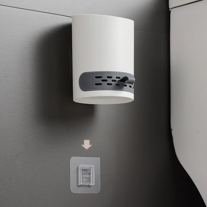 Refillable Detergent Toilet Brush Set — Wall-Mounted Silicone TPR Brush with Holder