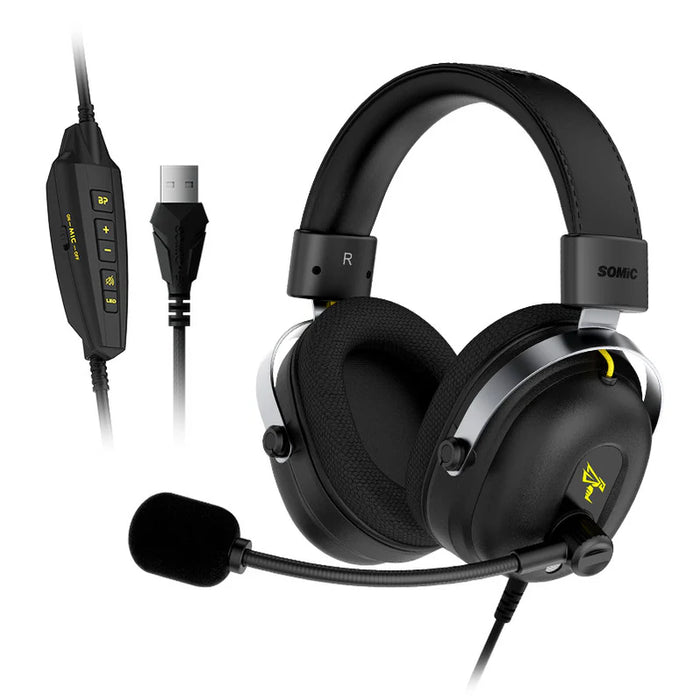Commander G Series - 7.1 Surround Sound Gaming Headset para PC, PS5, PS4, Xbox e mais