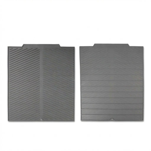 Silicone Kitchen Drain Mat — Non-Slip Heat-Resistant Drying Pad, Rectangle Trivet (Grey, S/M/L)