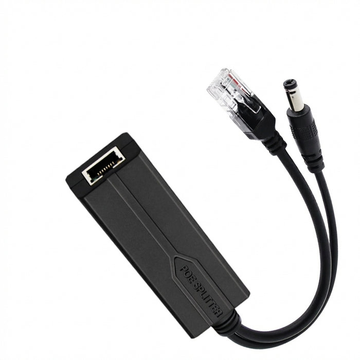 PoE Splitter 48V to 12V/5V IEEE 802.3af Power over Ethernet Adapter (Plug & Play)