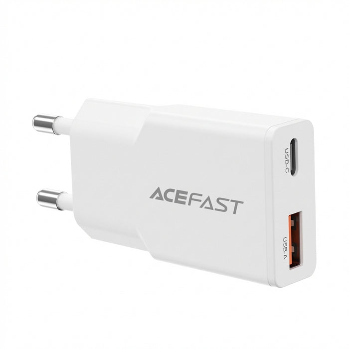 ACEFAST 30W GaN USB-C Fast Charger (EU Plug) – USB-C + USB-A PD/QC Travel Adapter