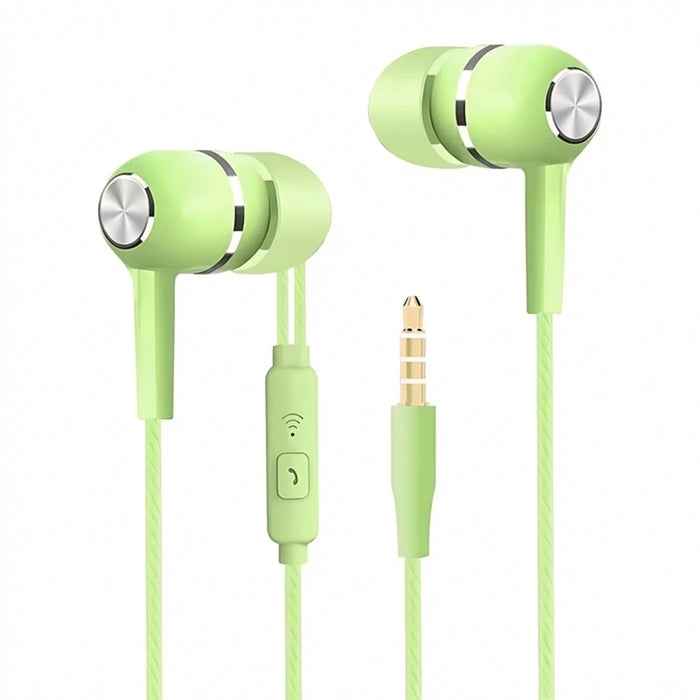 3.5mm Wired In‑Ear Earphones with Microphone — HIFI Bass Stereo
