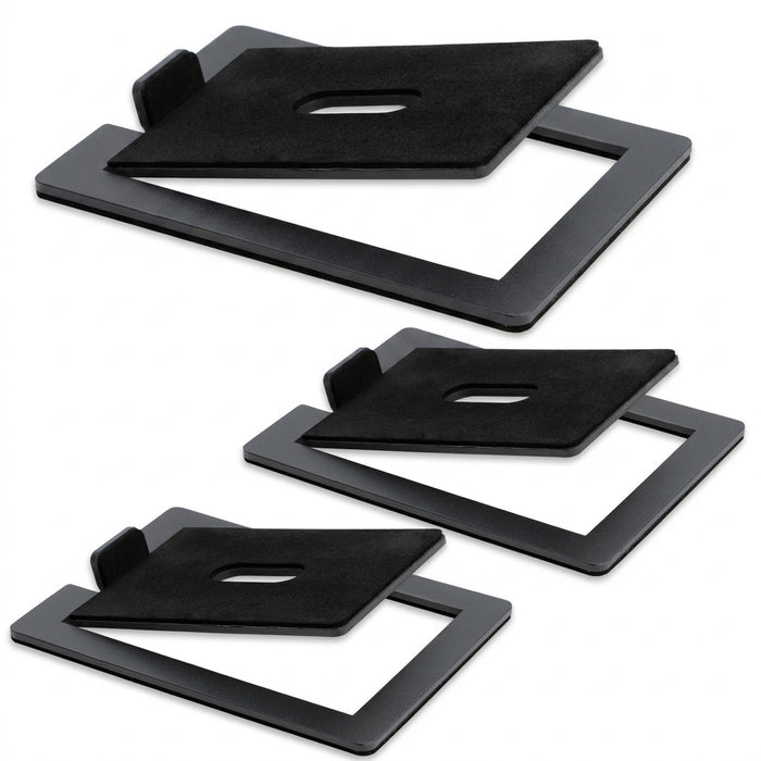 Desktop Speaker Stands — Carbon Steel 2‑Pack for Improved Stereo Sound & Vibration Reduction